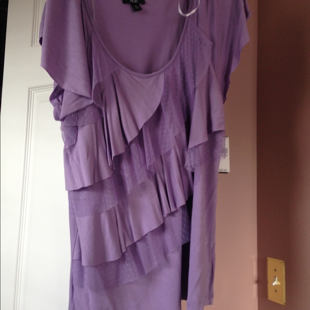 Never worn mauve ruffled shirt